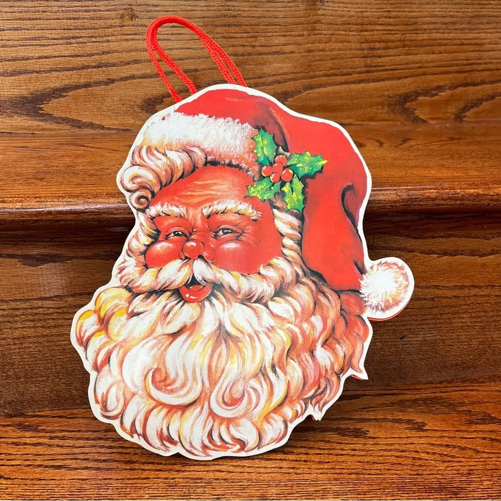 Vintage Santa Holiday Christmas Bag